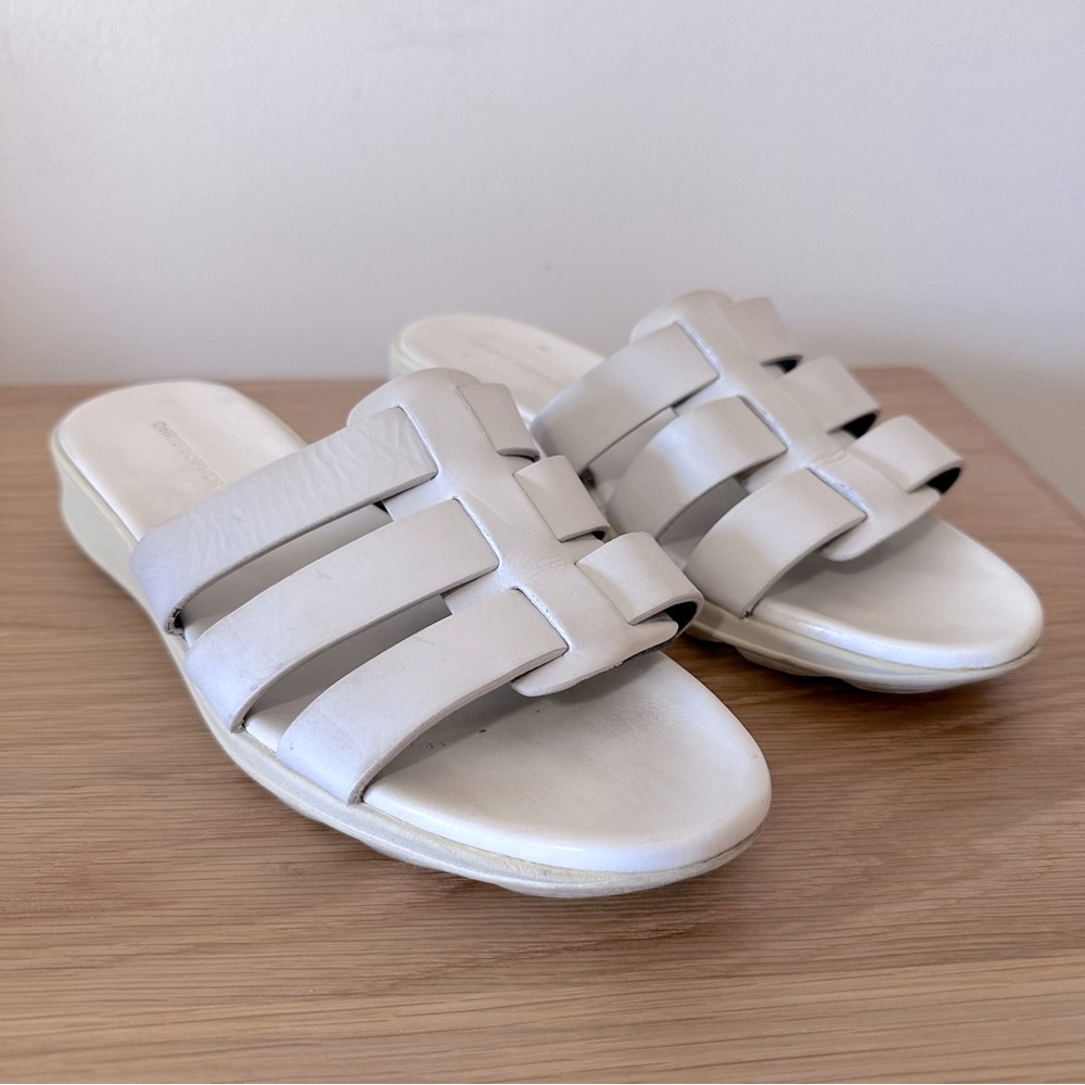 Christopher Kane White Leather Sandals